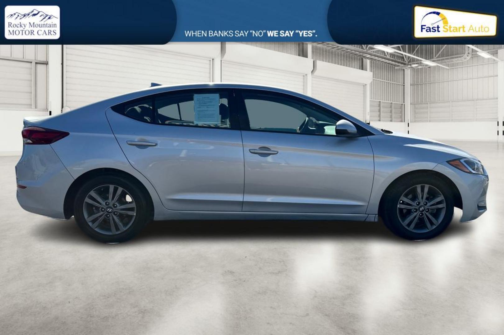 2018 Silver Hyundai Elantra Limited (5NPD84LF3JH) with an 1.8L L4 DOHC 16V engine, 6A transmission, located at 7755 State Street, Midvale, UT, 84047, (801) 753-9063, 40.610329, -111.890656 - Photo#1