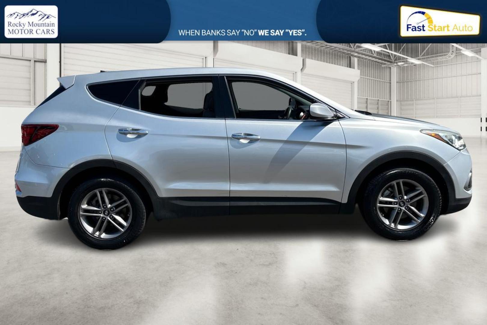 2018 Silver Hyundai Santa Fe Sport 2.4 FWD (5XYZT3LBXJG) with an 2.4L L4 DOHC 16V engine, 6A transmission, located at 767 S State Road, Pleasant Grove, UT, 84062, (801) 785-1058, 40.354839, -111.736687 - Photo#1