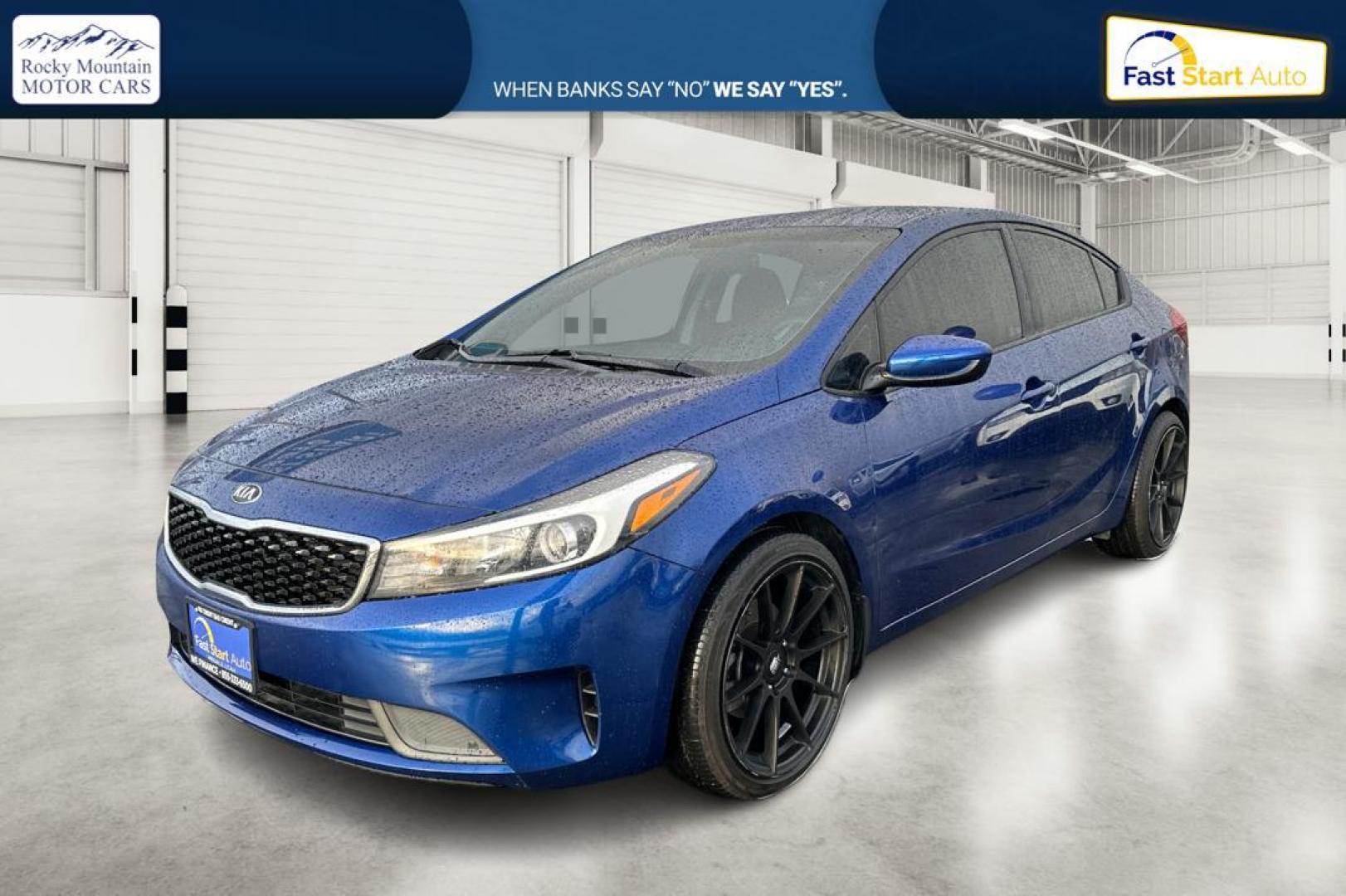 2018 Blue Kia Forte LX 6M (3KPFK4A77JE) with an 2.0L L4 DOHC 16V engine, 6M transmission, located at 7755 State Street, Midvale, UT, 84047, (801) 753-9063, 40.610329, -111.890656 - Photo#8