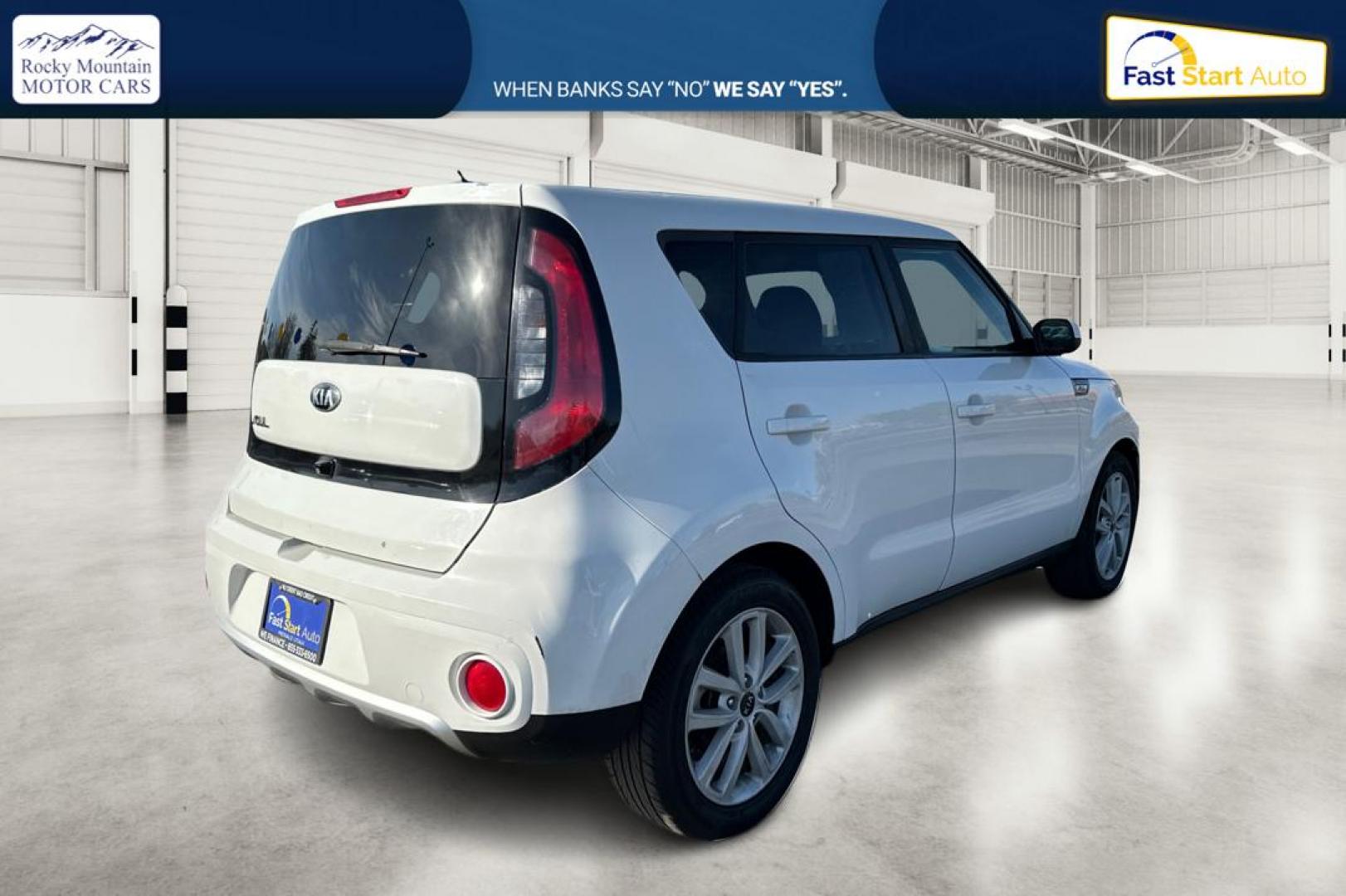2018 White Kia Soul + (KNDJP3A56J7) with an 2.0L L4 DOHC 16V engine, 6A transmission, located at 7755 State Street, Midvale, UT, 84047, (801) 753-9063, 40.610329, -111.890656 - Photo#2