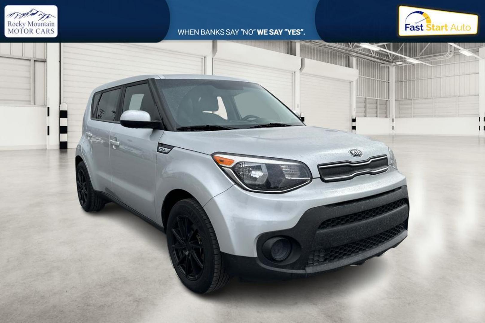 2018 Silver Kia Soul Base 6M (KNDJN2A24J7) with an 1.6L L4 DOHC 16V engine, 6M transmission, located at 7755 State Street, Midvale, UT, 84047, (801) 753-9063, 40.610329, -111.890656 - Photo#0