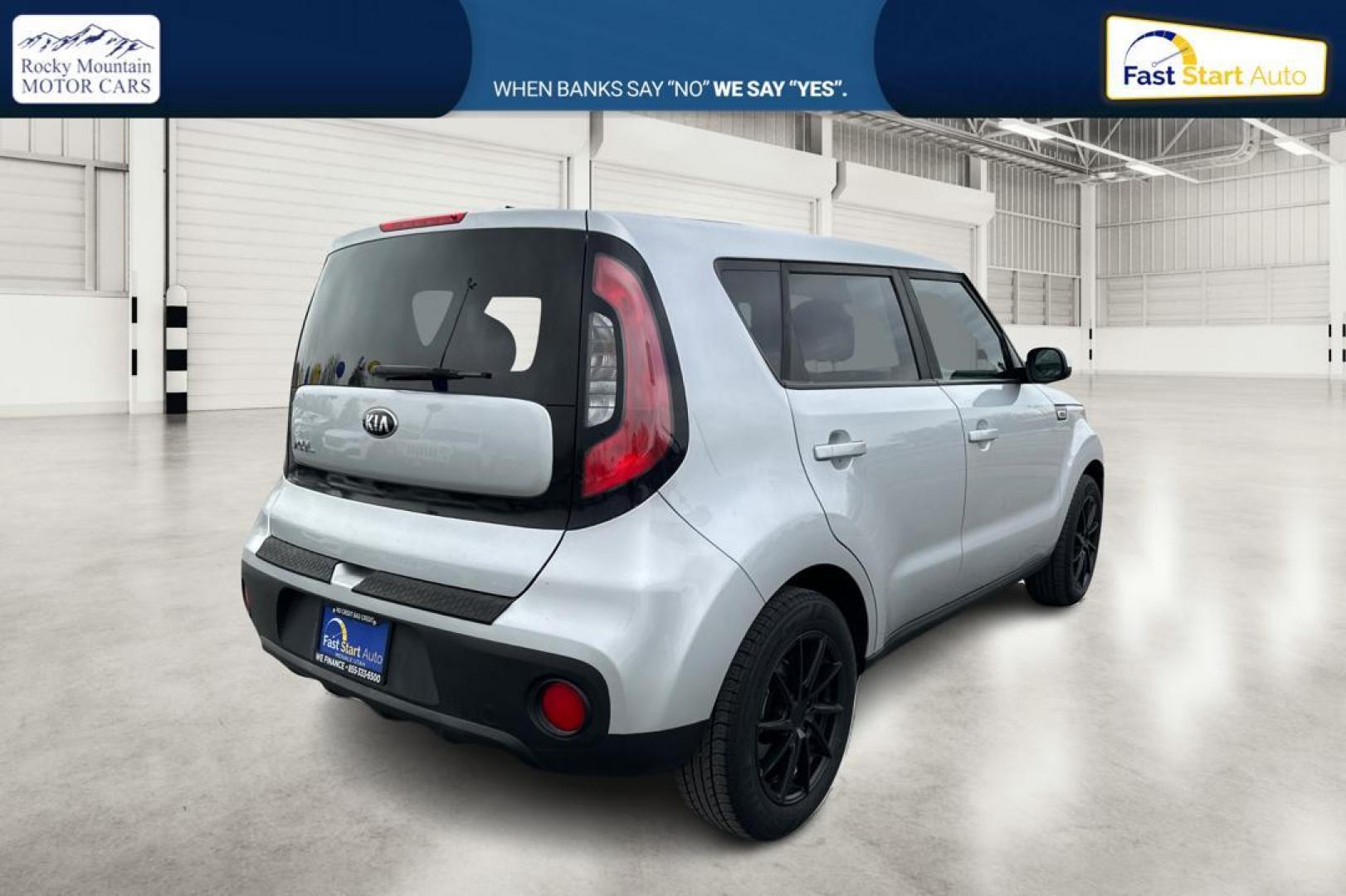 2018 Silver Kia Soul Base 6M (KNDJN2A24J7) with an 1.6L L4 DOHC 16V engine, 6M transmission, located at 7755 State Street, Midvale, UT, 84047, (801) 753-9063, 40.610329, -111.890656 - Photo#2