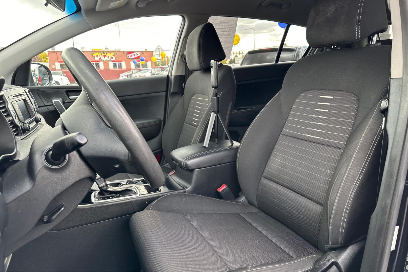 2018 Black Kia Sportage LX FWD (KNDPM3AC4J7) with an 2.4L V6 DOHC 24V engine, 6A transmission, located at 7755 State Street, Midvale, UT, 84047, (801) 753-9063, 40.610329, -111.890656 - Photo#14
