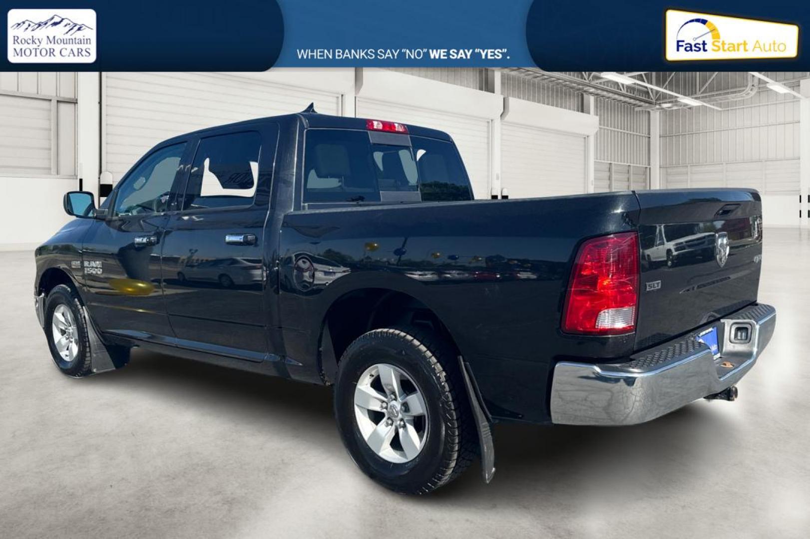 2018 Black RAM 1500 SLT Crew Cab SWB 4WD (1C6RR7LT4JS) with an 5.7L V8 OHV 16V engine, 8A transmission, located at 7755 State Street, Midvale, UT, 84047, (801) 753-9063, 40.610329, -111.890656 - Photo#5