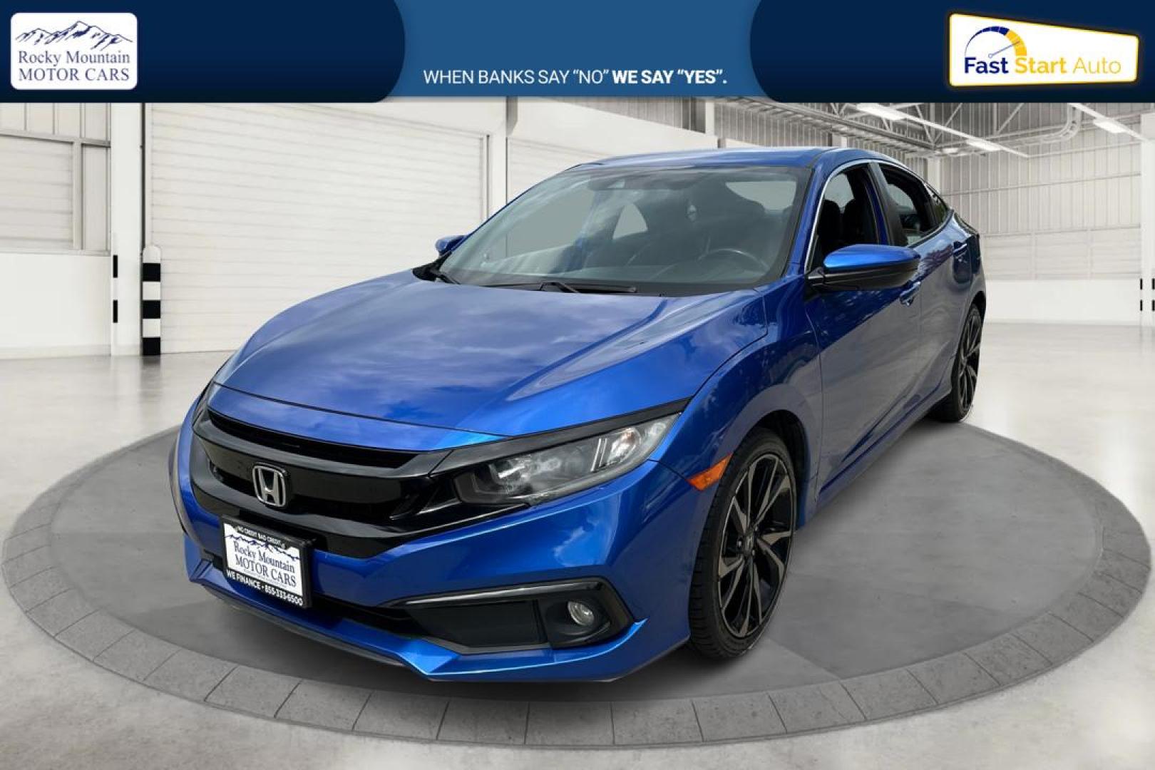 2019 Blue Honda Civic EX Honda Sensing Sedan CVT (2HGFC2F89KH) with an 2.0L L4 DOHC 16V engine, CVT transmission, located at 767 S State Road, Pleasant Grove, UT, 84062, (801) 785-1058, 40.354839, -111.736687 - Photo#6