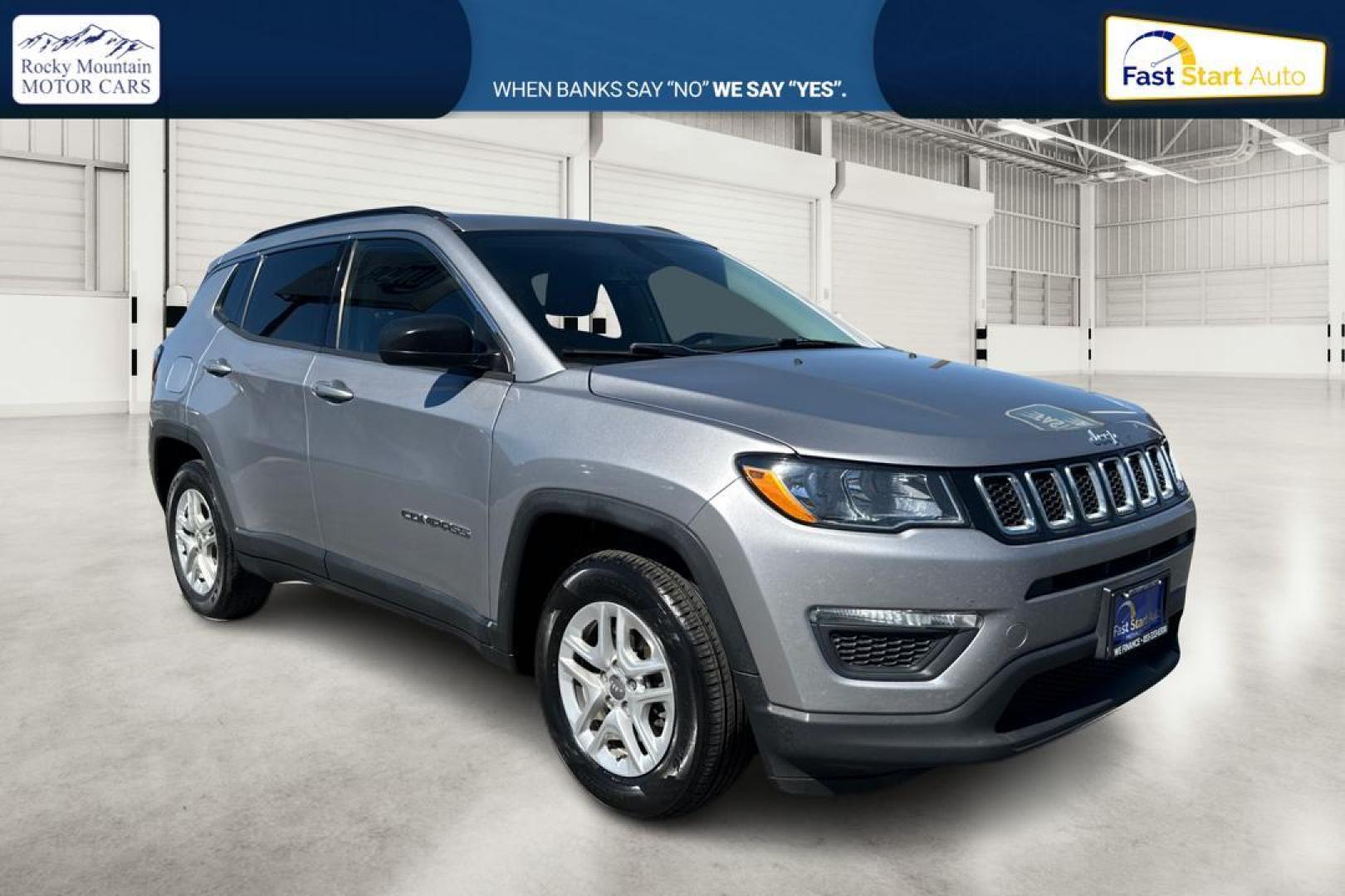 2019 Silver Jeep Compass Sport FWD (3C4NJCAB8KT) with an 2.4L L4 DOHC 16V engine, Automatic, 9-Spd transmission, located at 7755 State Street, Midvale, UT, 84047, (801) 753-9063, 40.610329, -111.890656 - Photo#0