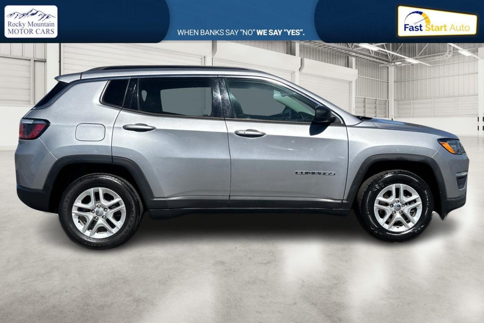 2019 Silver Jeep Compass Sport FWD (3C4NJCAB8KT) with an 2.4L L4 DOHC 16V engine, Automatic, 9-Spd transmission, located at 7755 State Street, Midvale, UT, 84047, (801) 753-9063, 40.610329, -111.890656 - Photo#1