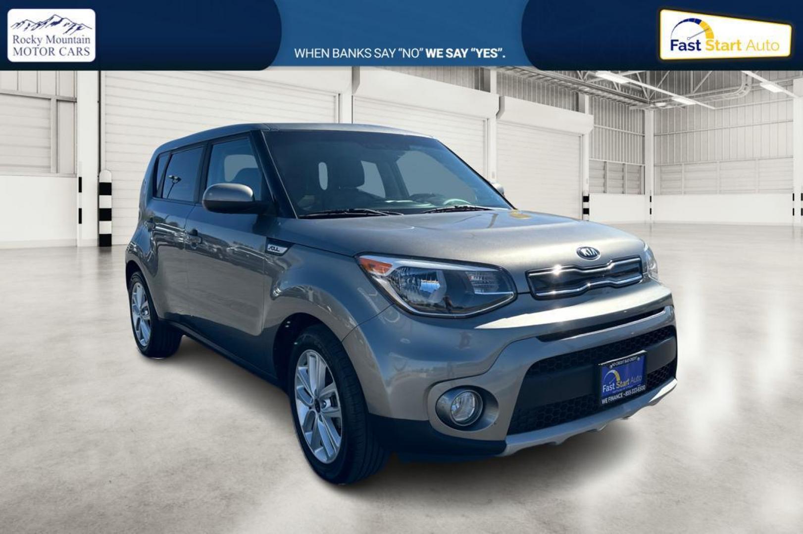 2019 Gray Kia Soul + (KNDJP3A52K7) with an 2.0L L4 DOHC 16V engine, 6A transmission, located at 7755 State Street, Midvale, UT, 84047, (801) 753-9063, 40.610329, -111.890656 - Photo#0