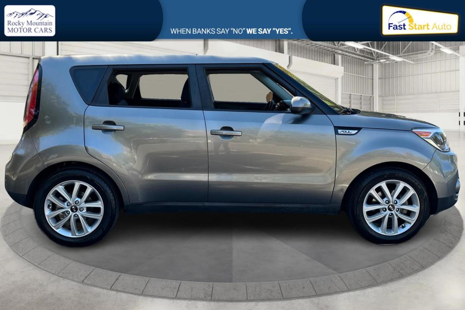 2019 Gray Kia Soul + (KNDJP3A52K7) with an 2.0L L4 DOHC 16V engine, 6A transmission, located at 767 S State Road, Pleasant Grove, UT, 84062, (801) 785-1058, 40.354839, -111.736687 - Photo#1